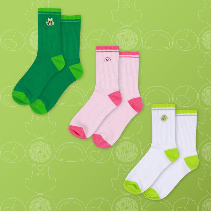 GON HAPPY SOCKS ถุงเท้า GON เบิกบาน, คามะจัง สดใส, กะหล่ำ ชื่นใจ - Image 7