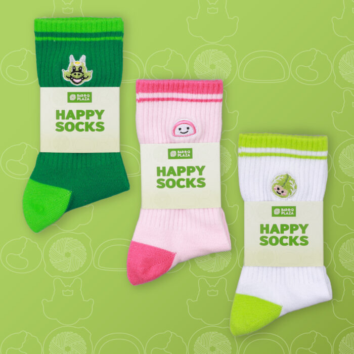 GON HAPPY SOCKS ถุงเท้า GON เบิกบาน, คามะจัง สดใส, กะหล่ำ ชื่นใจ - Image 9